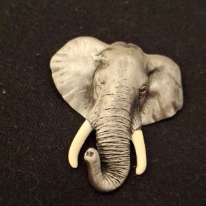Elegant Gray and White Elephant Accessory